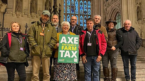 Charlotte Cane with farmers