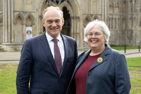 Ed Davey pictured with Charlotte Cane 