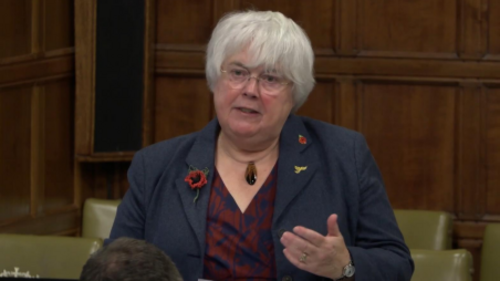 Charlotte Cane giving speech